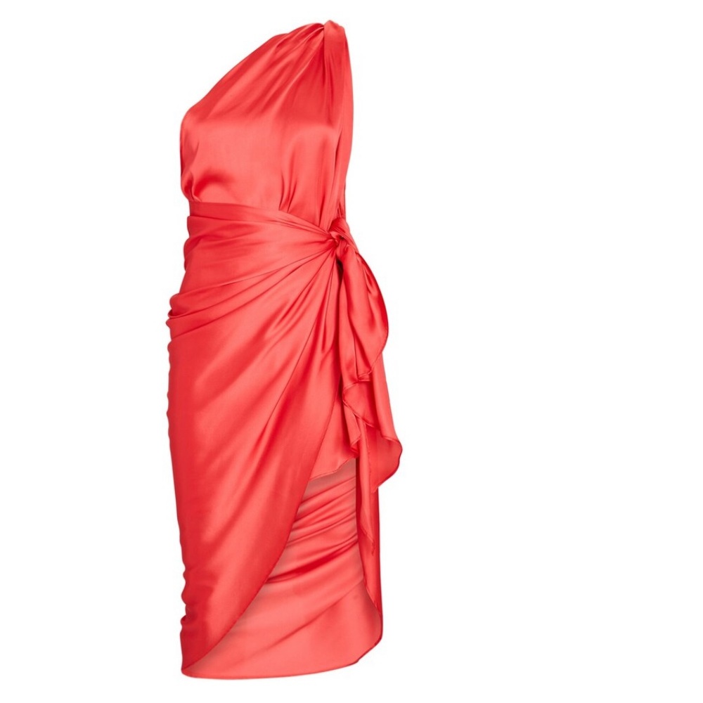 Baobab Marea Satin One Shoulder Dress Size M worn once!